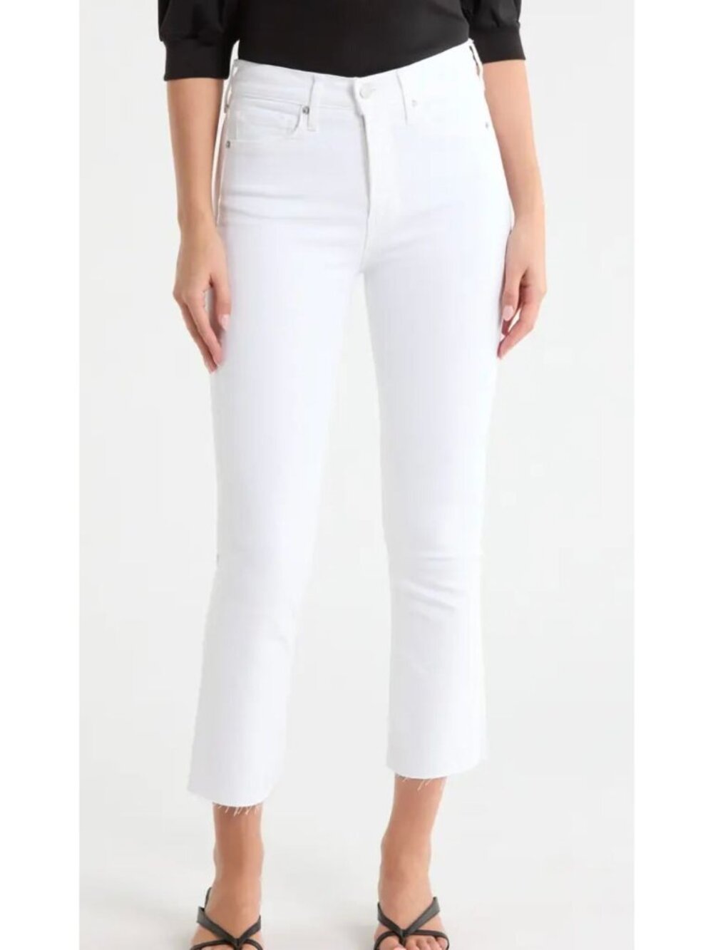 Veronica Beard Carly Kick Flare High Rise White Jeans Size 27